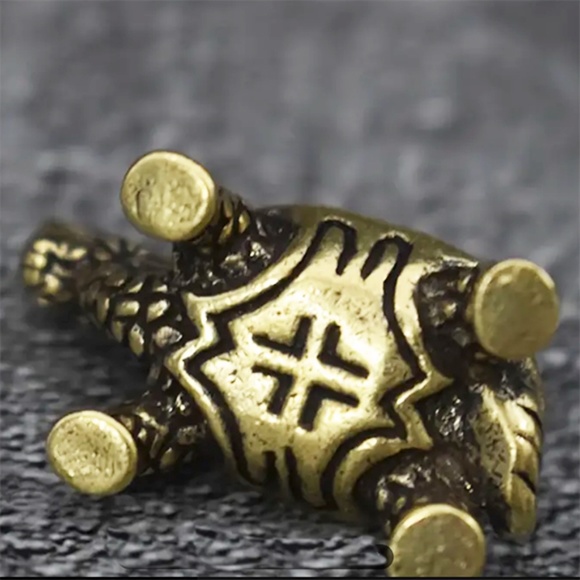 Miniature Brass Dragon Turtle - Assorted Information Below - Meaning & History - Picture 6 of 6